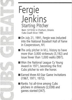 1995 Chicago Cubs Old Style #NNO Fergie Jenkins Back