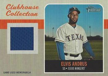 2019 Topps Heritage - Clubhouse Collection Relics High Number #CCR-EA Elvis Andrus Front