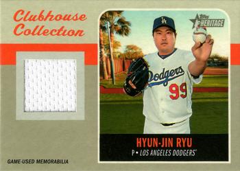 2019 Topps Heritage - Clubhouse Collection Relics High Number #CCR-HR Hyun-Jin Ryu Front