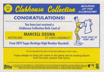 2019 Topps Heritage - Clubhouse Collection Relics High Number #CCR-MO Marcell Ozuna Back