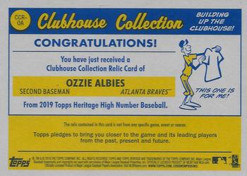 2019 Topps Heritage - Clubhouse Collection Relics High Number #CCR-OA Ozzie Albies Back