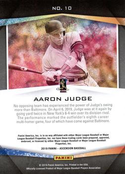 2019 Panini Chronicles - Ascension #10 Aaron Judge Back
