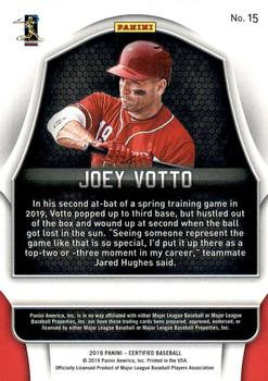 2019 Panini Chronicles - Certified #15 Joey Votto Back