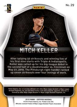 2019 Panini Chronicles - Certified #29 Mitch Keller Back