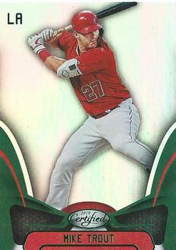 2019 Panini Chronicles - Certified Green #1 Mike Trout Front