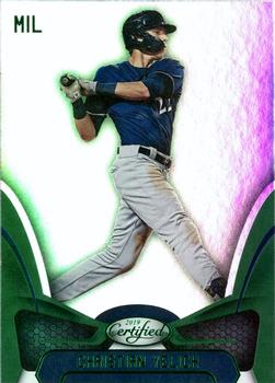 2019 Panini Chronicles - Certified Green #12 Christian Yelich Front