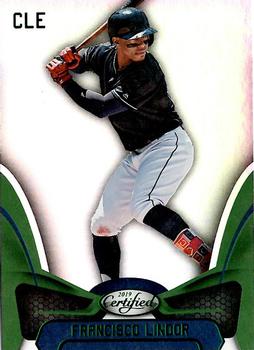 2019 Panini Chronicles - Certified Green #13 Francisco Lindor Front
