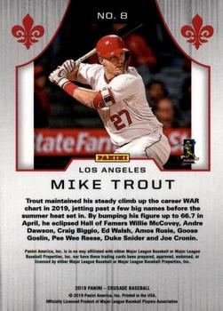 2019 Panini Chronicles - Crusade #8 Mike Trout Back