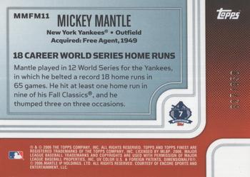 2006 Finest - Mantle Moments #MMFM11 Mickey Mantle Back