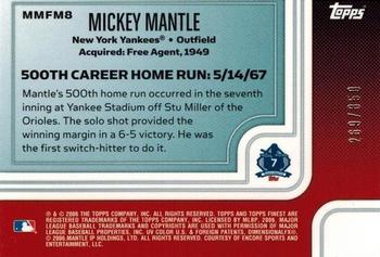 2006 Finest - Mantle Moments #MMFM8 Mickey Mantle Back