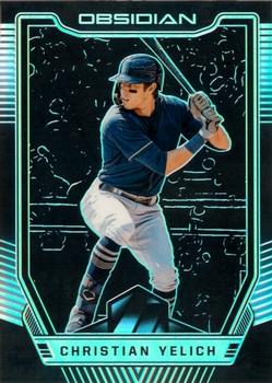 2019 Panini Chronicles - Obsidian #11 Christian Yelich Front