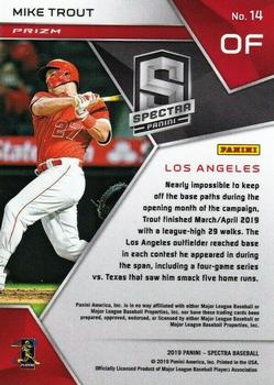 2019 Panini Chronicles - Spectra #14 Mike Trout Back