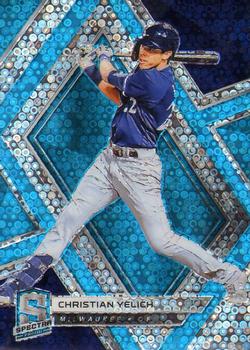 2019 Panini Chronicles - Spectra Neon Blue #18 Christian Yelich Front