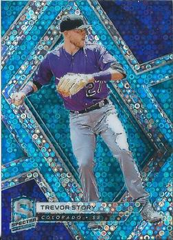 2019 Panini Chronicles - Spectra Neon Blue #47 Trevor Story Front