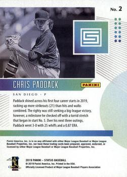 2019 Panini Chronicles - Status #2 Chris Paddack Back
