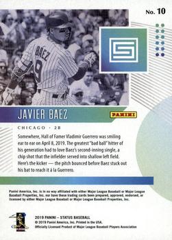2019 Panini Chronicles - Status #10 Javier Baez Back