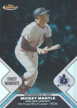 2006 Finest - Mantle Moments Refractors Blue #MMFM20 Mickey Mantle Front