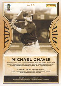 2019 Panini Chronicles - Timeless Treasures Holo Silver #13 Michael Chavis Back