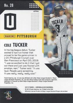 2019 Panini Chronicles - Unparalleled Astral #28 Cole Tucker Back
