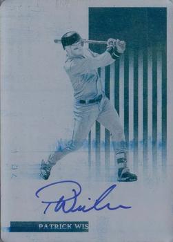 2019 Panini Chronicles - America's Pastime Autographs Printing Plate Cyan #AP-PW Patrick Wisdom Front