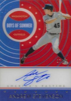 2019 Panini Chronicles - America's Pastime Boys of Summer Autographs Gold #BOS-AS Andrew Stevenson Front