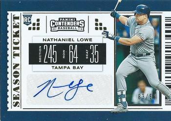 2019 Panini Chronicles - Contenders Season Ticket Autographs #25 Nathaniel Lowe Front