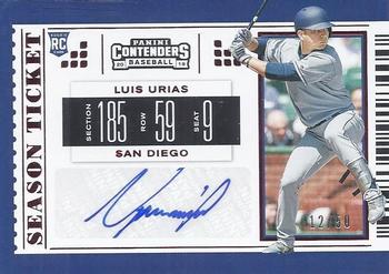 2019 Panini Chronicles - Contenders Season Ticket Autographs Red #24 Luis Urias Front