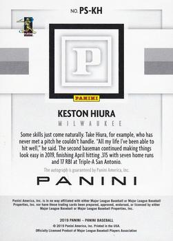2019 Panini Chronicles - Panini Signatures Holo Silver #PS-KH Keston Hiura Back