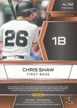 2019 Panini Chronicles - Spectra Rookie Jersey Autographs #142 Chris Shaw Back