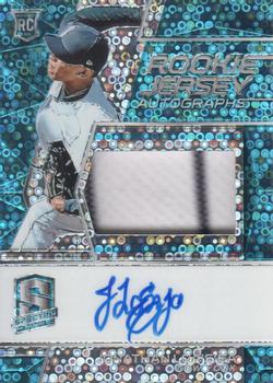 2019 Panini Chronicles - Spectra Rookie Jersey Autographs Neon Blue #137 Jonathan Loaisiga Front