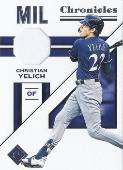 2019 Panini Chronicles - Chronicles Swatches #CS-CY Christian Yelich Front