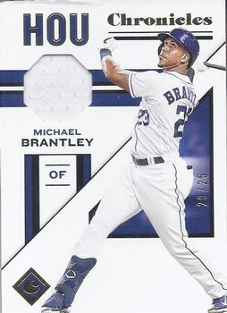 2019 Panini Chronicles - Chronicles Swatches Gold #CS-MB Michael Brantley Front