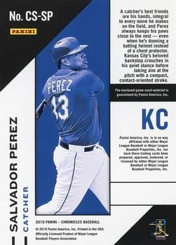 2019 Panini Chronicles - Chronicles Swatches Gold #CS-SP Salvador Perez Back