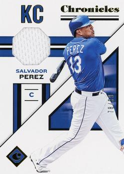 2019 Panini Chronicles - Chronicles Swatches Gold #CS-SP Salvador Perez Front
