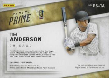 2019 Panini Chronicles - Prime Swatches Gold #PS-TA Tim Anderson Back