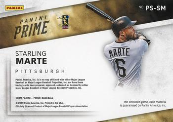 2019 Panini Chronicles - Prime Swatches Red #PS-SM Starling Marte Back