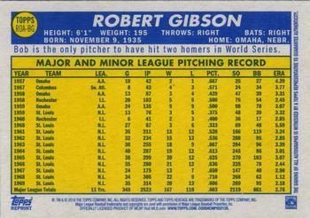 2019 Topps Heritage - Real One High Number Autographs #ROA-BG Bob Gibson Back