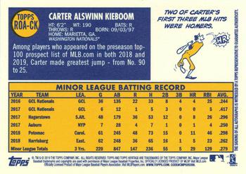 2019 Topps Heritage - Real One High Number Autographs #ROA-CK Carter Kieboom Back