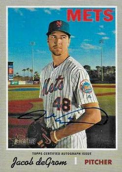 2019 Topps Heritage - Real One High Number Autographs #ROA-JD Jacob deGrom Front