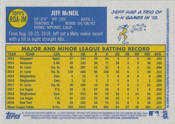 2019 Topps Heritage - Real One High Number Autographs #ROA-JM Jeff McNeil Back