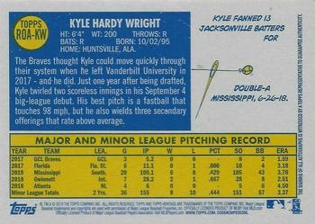 2019 Topps Heritage - Real One High Number Autographs #ROA-KW Kyle Wright Back