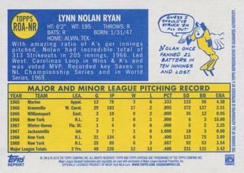 2019 Topps Heritage - Real One High Number Autographs #ROA-NR Nolan Ryan Back