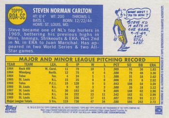 2019 Topps Heritage - Real One High Number Autographs Red Ink #ROA-SC Steve Carlton Back