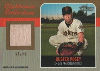 2019 Topps Heritage - Clubhouse Collection Relics High Number Gold #CCR-BP Buster Posey Front