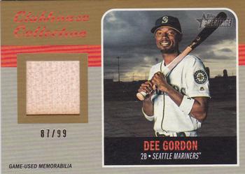 2019 Topps Heritage - Clubhouse Collection Relics High Number Gold #CCR-DG Dee Gordon Front