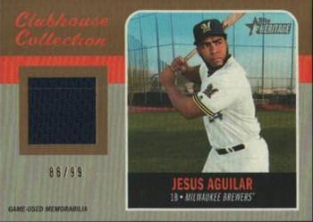 2019 Topps Heritage - Clubhouse Collection Relics High Number Gold #CCR-JA Jesus Aguilar Front