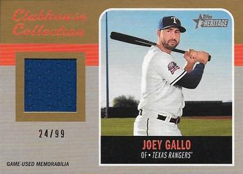 2019 Topps Heritage - Clubhouse Collection Relics High Number Gold #CCR-JG Joey Gallo Front