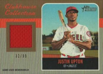 2019 Topps Heritage - Clubhouse Collection Relics High Number Gold #CCR-JU Justin Upton Front
