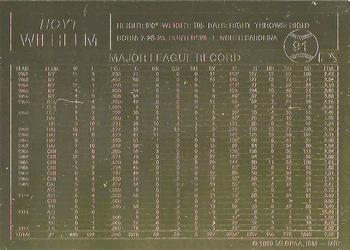 2008 Danbury Mint 22kt Gold Baseball Cards #91 Hoyt Wilhelm Back