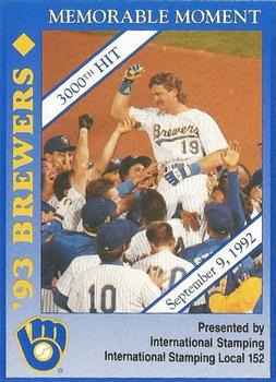 1993 Milwaukee Brewers Police - International Stamping Local 152 #NNO Robin Yount Front